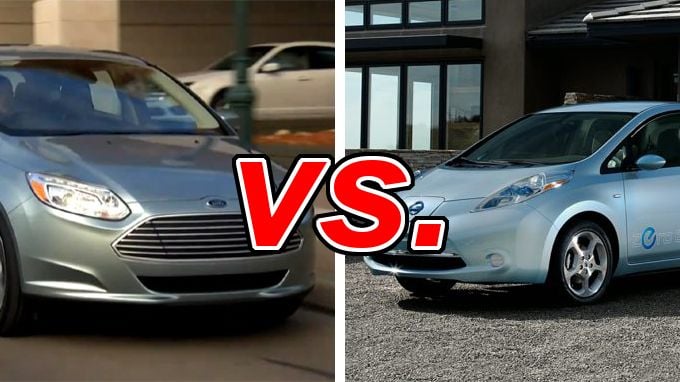 Ford focus electric vs nissan leaf