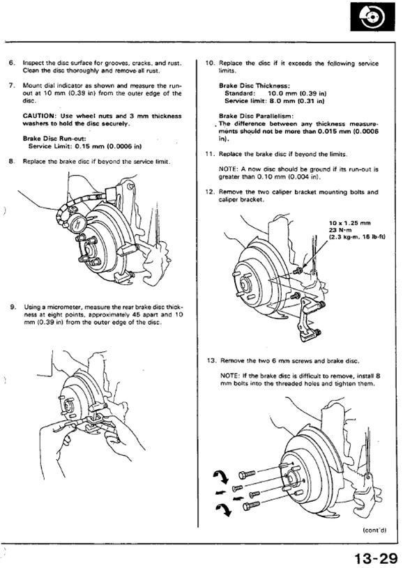 Civic CRX Rear Brake Disk Conversion Review and Detailed How Honda
