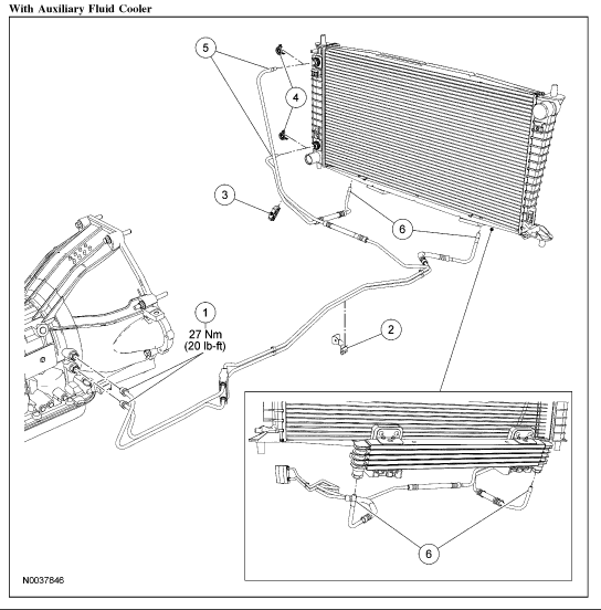 2001 ford f150 transmission cooling line diagram