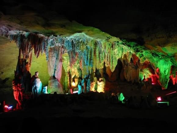 Inside one of the MANY caves of Guilin