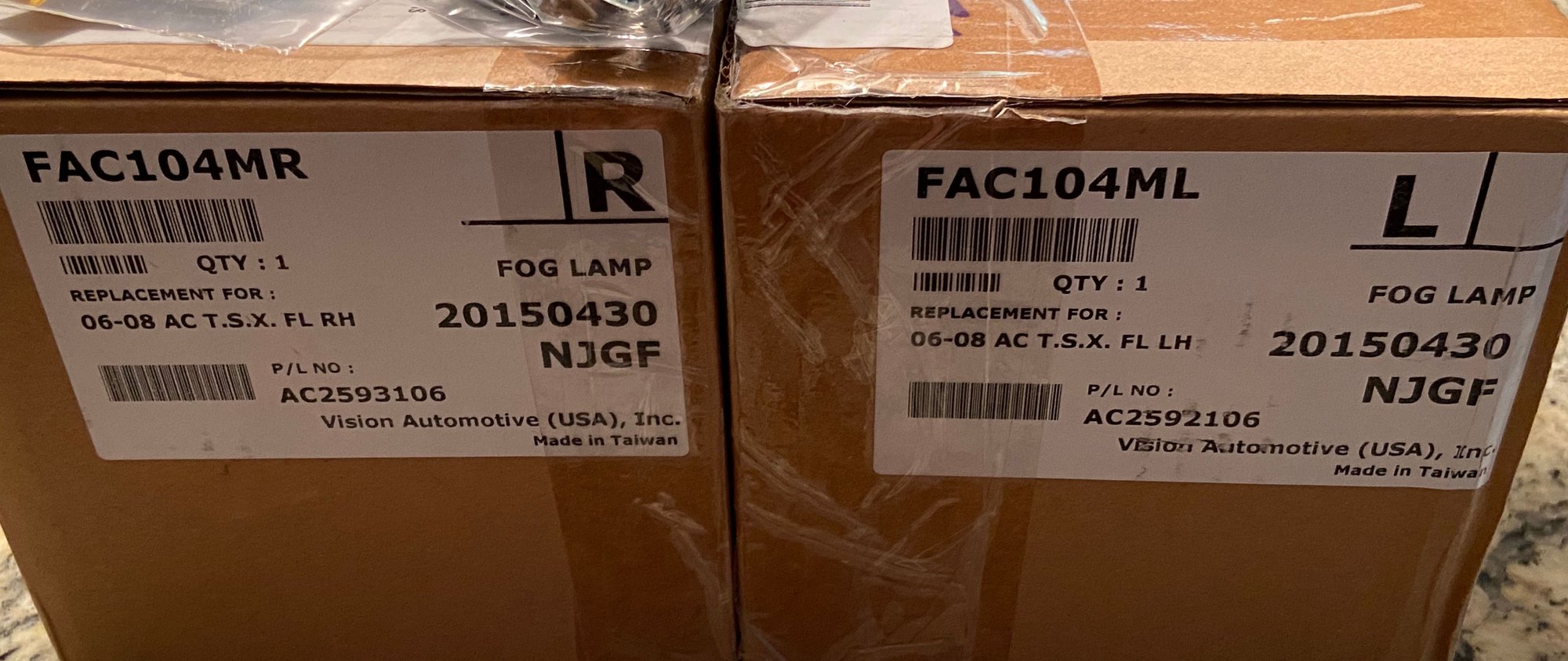 Lights - FS: Pair of 06-08 TSX Fog Lamp Replacements, Lamin-X and bumper clips - New - 2006 to 2008 Acura TSX - Peabody, MA 01960, United States