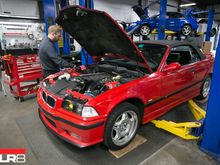 A local customer stopped by the shop with his super clean E36 M3 so we could take a look at some suspension noise he was getting. Once we got that rectified it saw some time on the Hunter HawkEye alignment rack, and left better then ever!