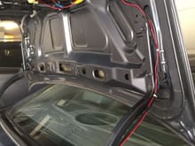 Backup camera wire routing