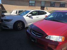 Side by side with the new 2018 TLX Elite V6 Loaner Car