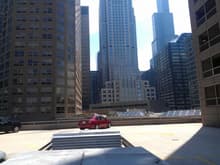 Parked atop the Presidential Towers Parking Garage in Chicago