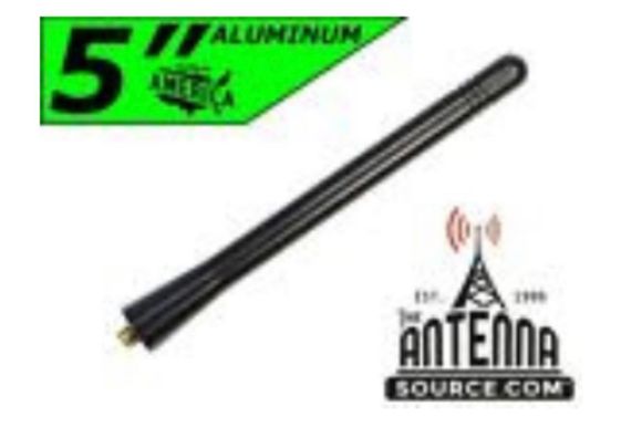 No more floppy rubber antenna for me all American aluminum antenna for me ladies and gents...