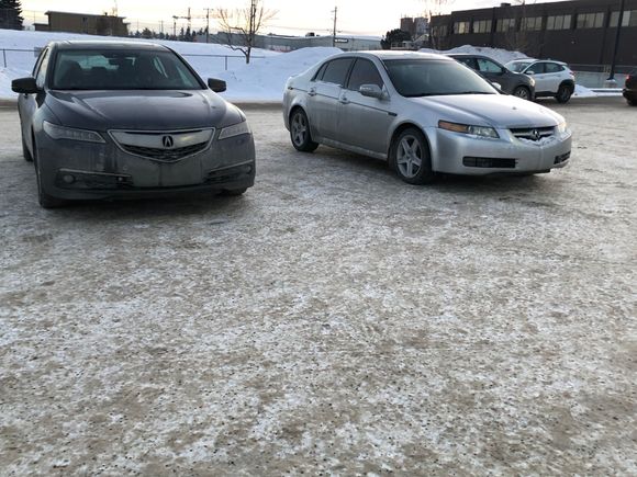 Hate driving her in the winter but the SH-AWD is really a kickass system for Canadian winters. Seen this TL at Walmart and had to sneak a shot