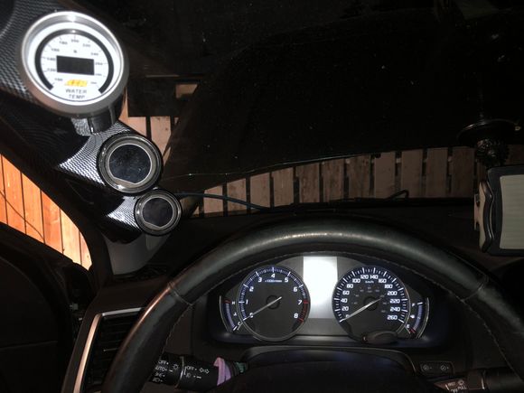 Just installed some gauges to monitor the engine, water temp, oil temp and oil pressure until I can get a K-Tuner