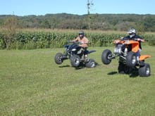 Me and my buddy on his Rappy doing wheelies                                                                                                                                                             