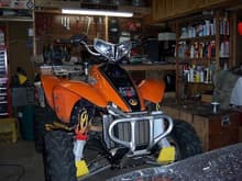 custom headlight setup, made from aluminum and front lights off of an 800 sportsman                                                                                                                     