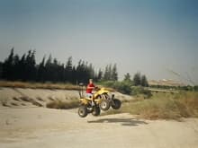 My first ride on a quad... i was 16!shifted gears like a little girl on the first day :)