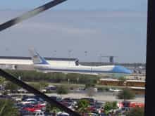Air Force One,the President stopped in for a pep-talk.                                                                                                                                                  