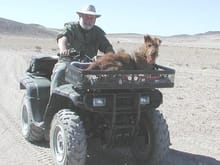Me and Molly, the Fierce ATV Riding Desert Dog 