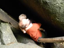descending a cave with my 4 yo