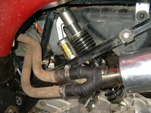 Custom Y pipe and HPG racing shock.                                                                                                                                                                     