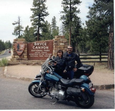 Here we are on one of our motorcycle trips.