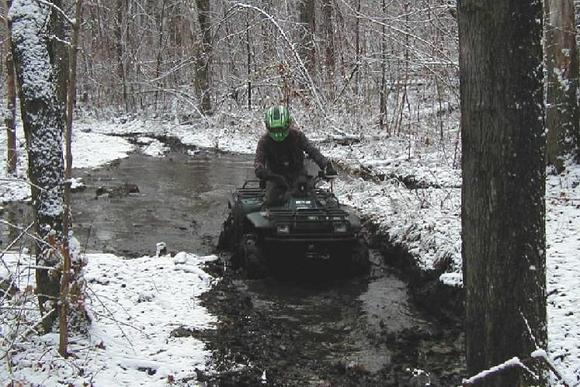 After the first snow fall. Mud isn't quite frozen yet...                                                                                                                                                