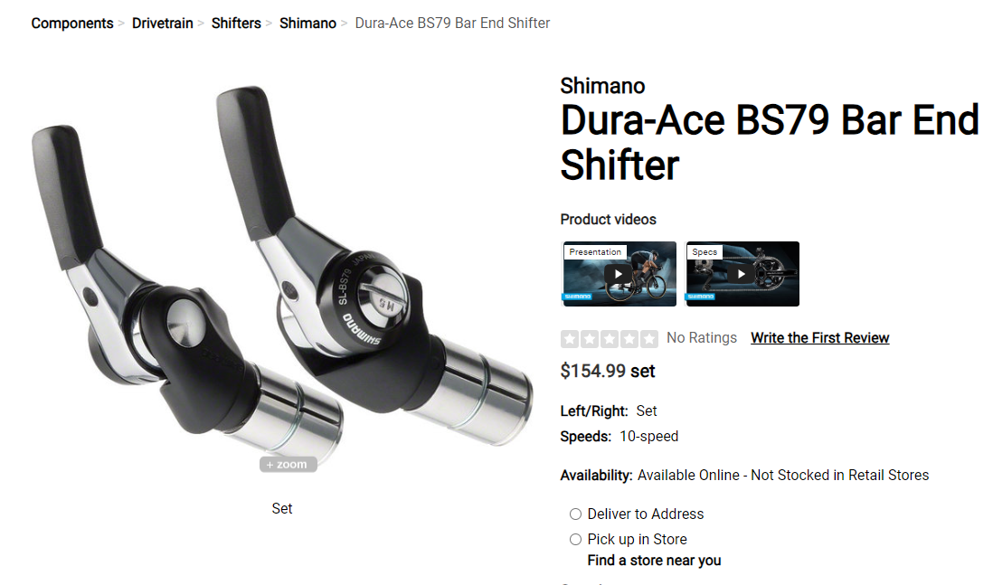 Microshift 10 speed bar end online shifters