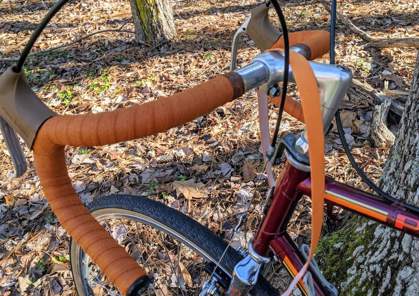 NOS Cinelli handlebar tape bar cork pink red orange vintage Bike ALMOST GONE 