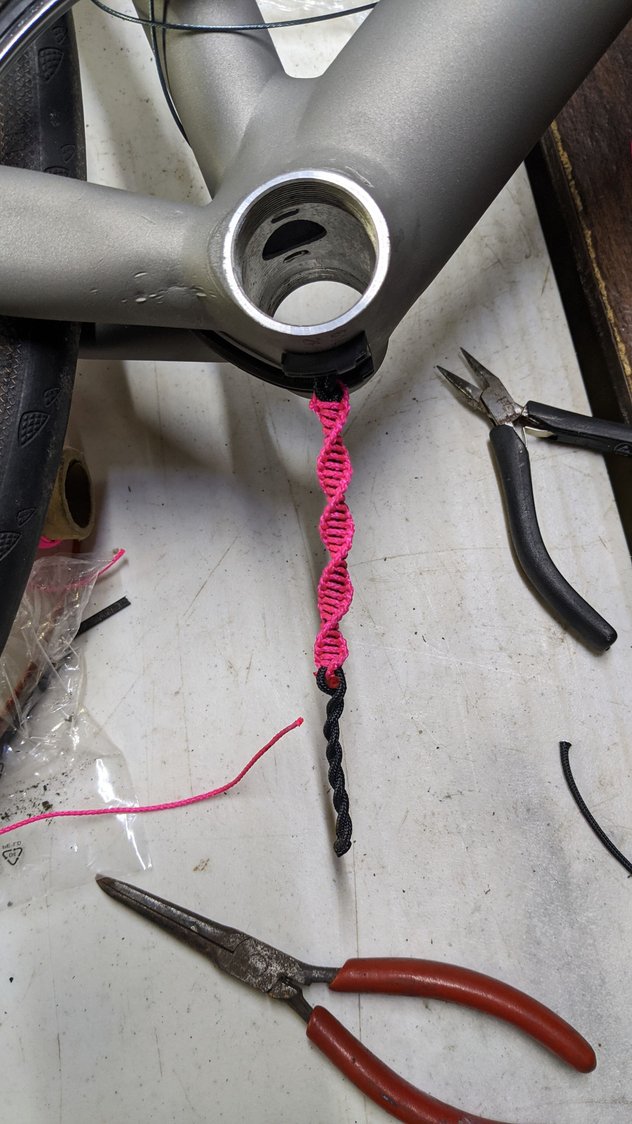 Creative cable guide mount Bike Forums