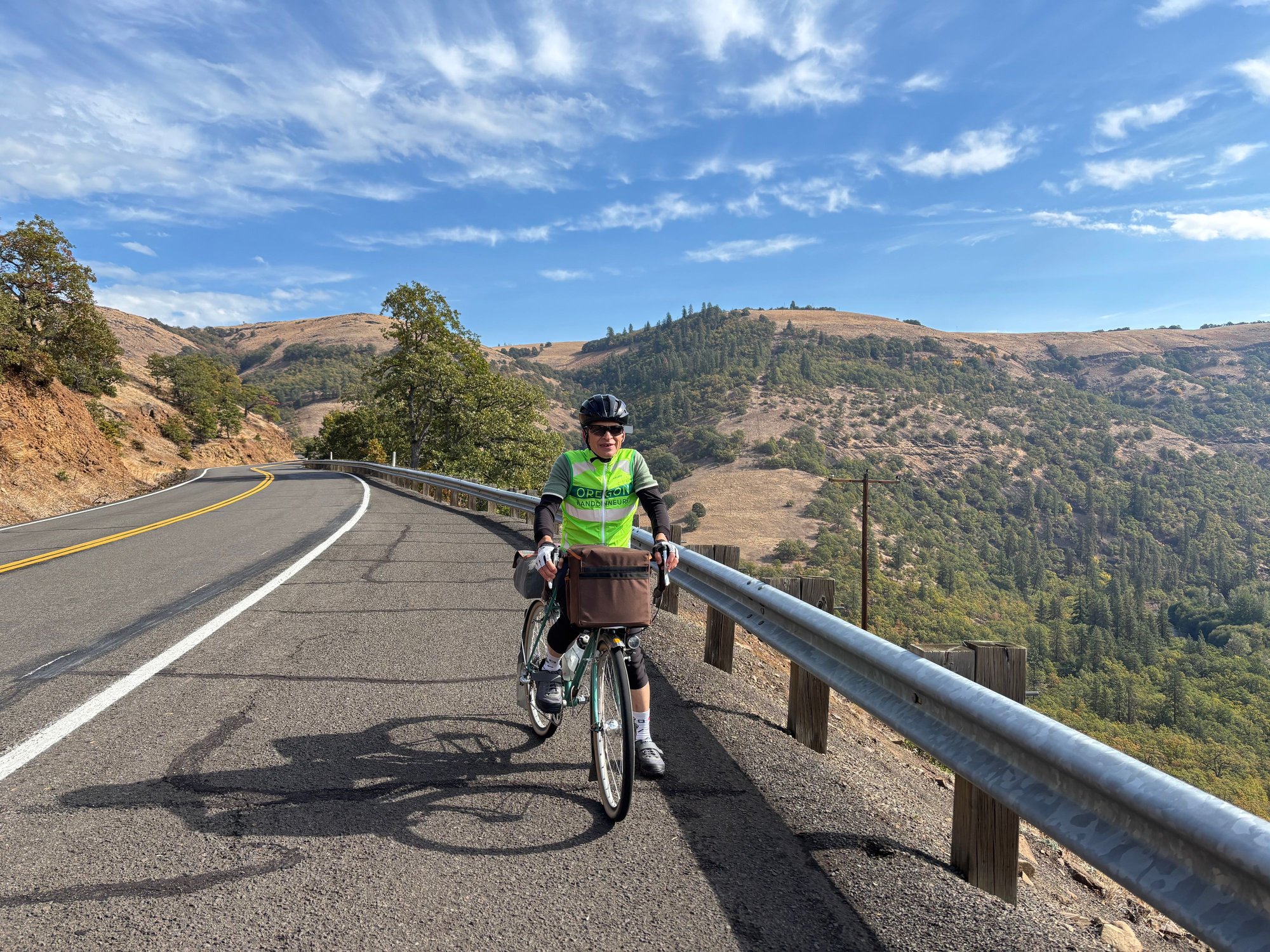Squire at an overlook to the Klickitat river.