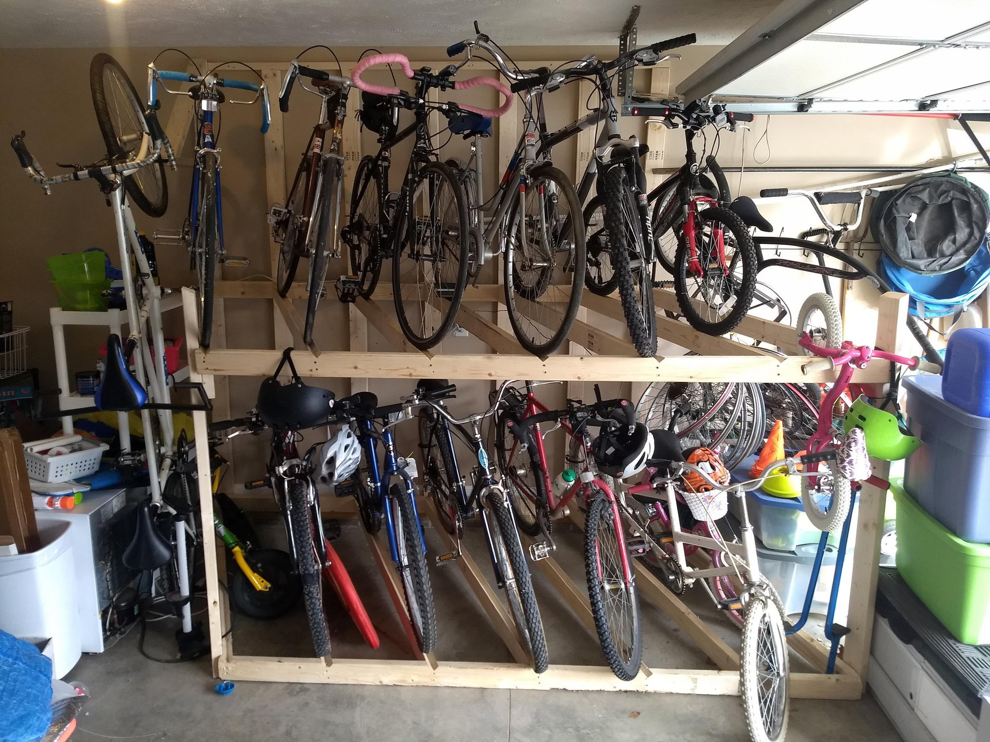 two tier bicycle rack