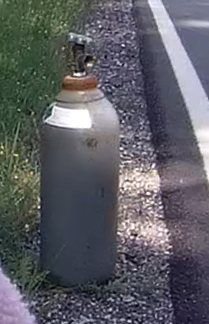 Possibly full cylinder of nitrogen