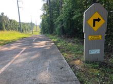 Start of the hilly section of the trail