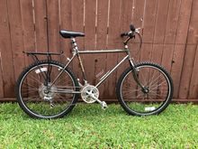 All rubber usable. New chain and pedals. I added rack, lights and mirror. 