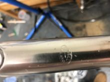 Old logo Cinelli 1A stem, with a 6mm Allen fitting, not sure if a '71 would have had the old 7mm...