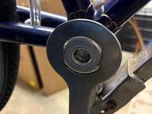 The Park fixed-cup wrench seconds before I firmly but carefully torqued this side down.