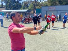 Taught the boss man and others how to saber