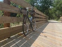 The Lakeland Rail Trail.  Runs between Hamburg and Jackson Michigan. Lots of dirt roads heading south from the trail to the Waterloo Rec Area and Pinckney Rec Area. 