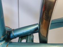 The aforementioned issue with the NOS stainless fenders: too wide!