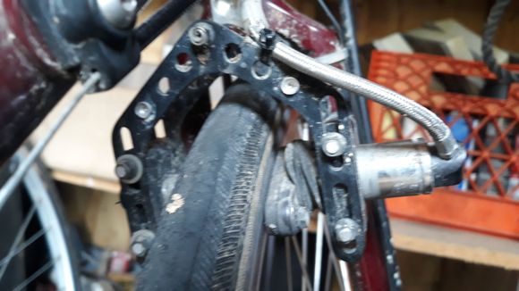 Matthauser front brake (behind fork)
