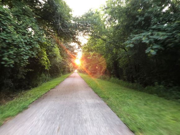 Sunrise over the trail.