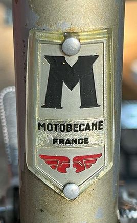Riveted badge on head tube...