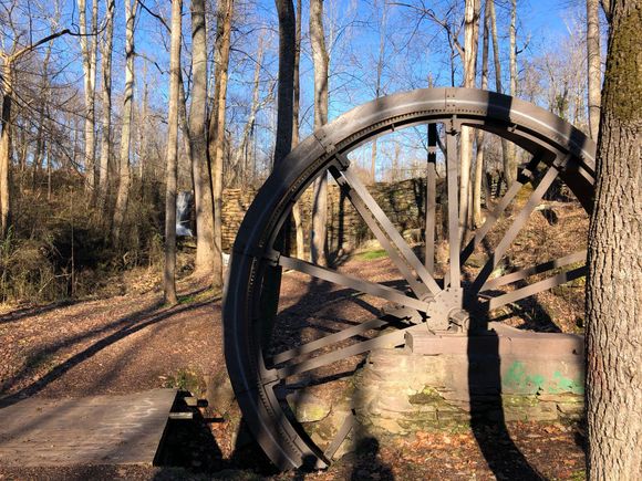 Old dam and water wheel