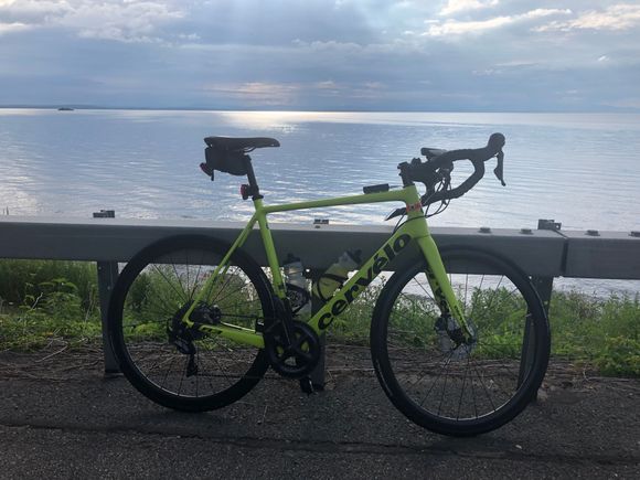 We rode along Lake Champlain for a good bit.