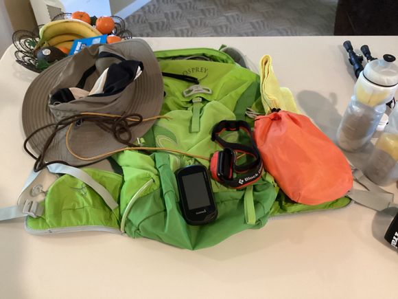 Going through the gear making sure everything is good. 