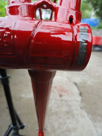 clear coat over the serial number to make identification easy