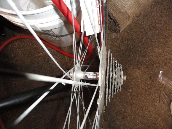 hub  is in a 27" wheel with freehub attached