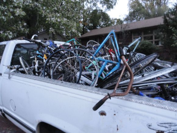 Cleaning up netted a truckload of junk.