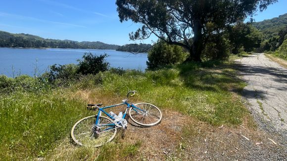 One of the gravel sections further along Old San Pablo Dam Road. 