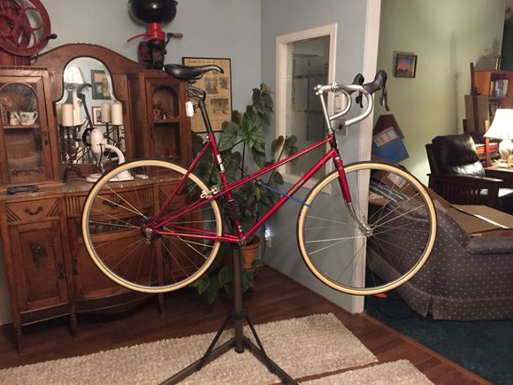 55 cm Raleigh Super Record mixte