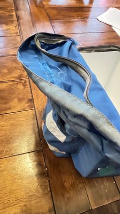 You can see the new plastic lining. I ended putting a thin shop towel inside to muffle any noises and clutter. 