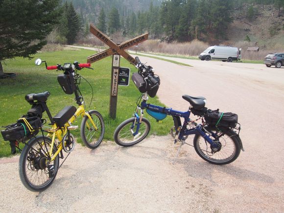 Folders on the Mickelson Trail. These rear drive electrics have seen a lot of the USA.