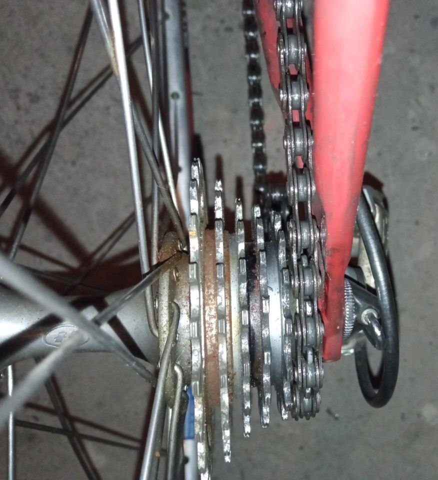Chain rubs against frame on small sprocket Bike Forums