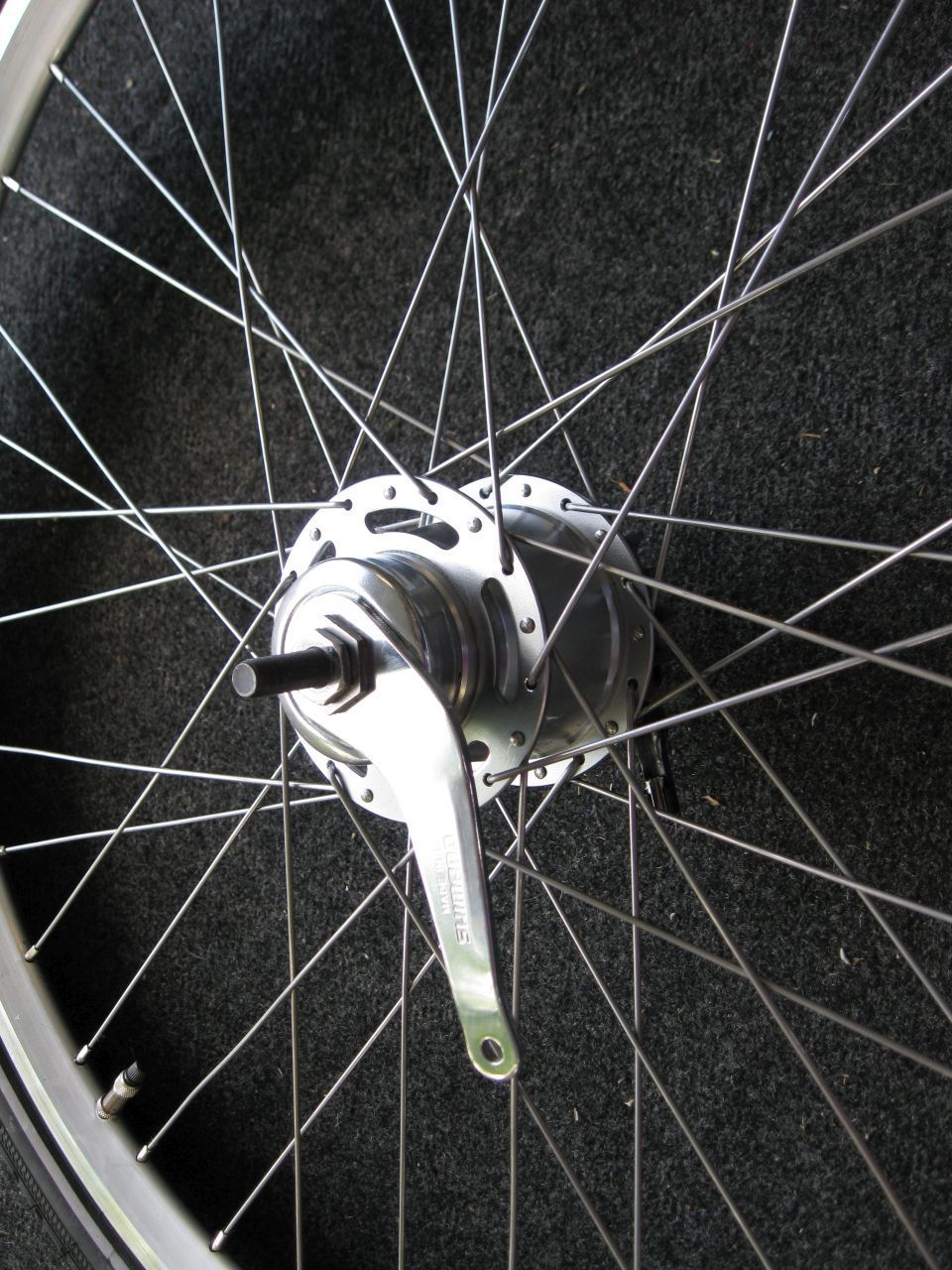 shimano nexus 7 speed wheelset with shifter