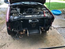 How she sits now. Core support almost ready to come out